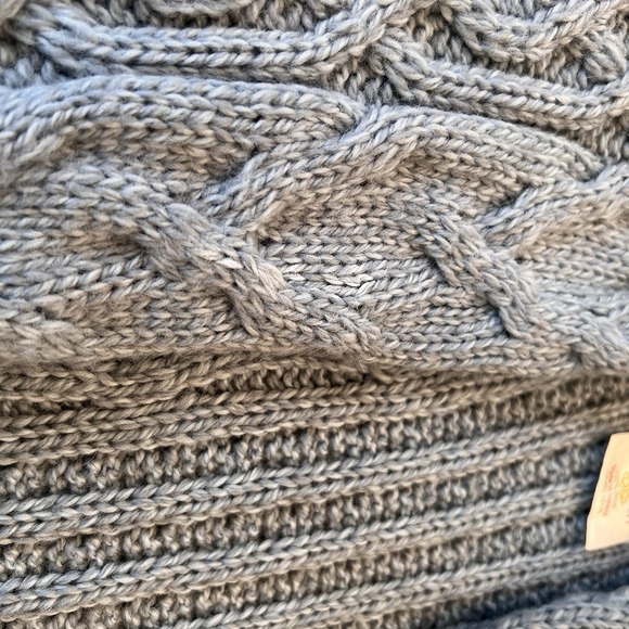 Kilronan Knitwear Women's Sweater Vest Small Blue Gray Merino Wool Ireland - Picture 7 of 8